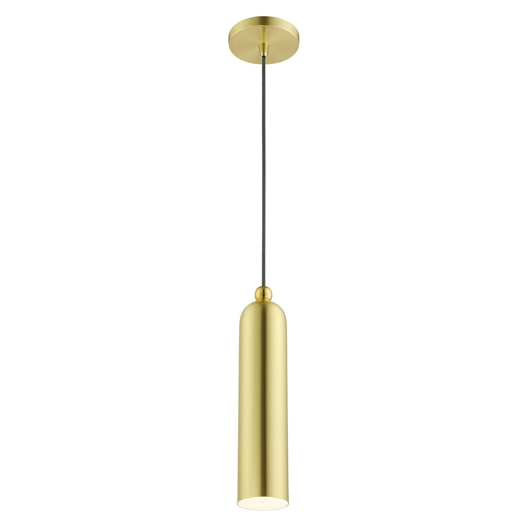 1 Light Satin Brass Pendant