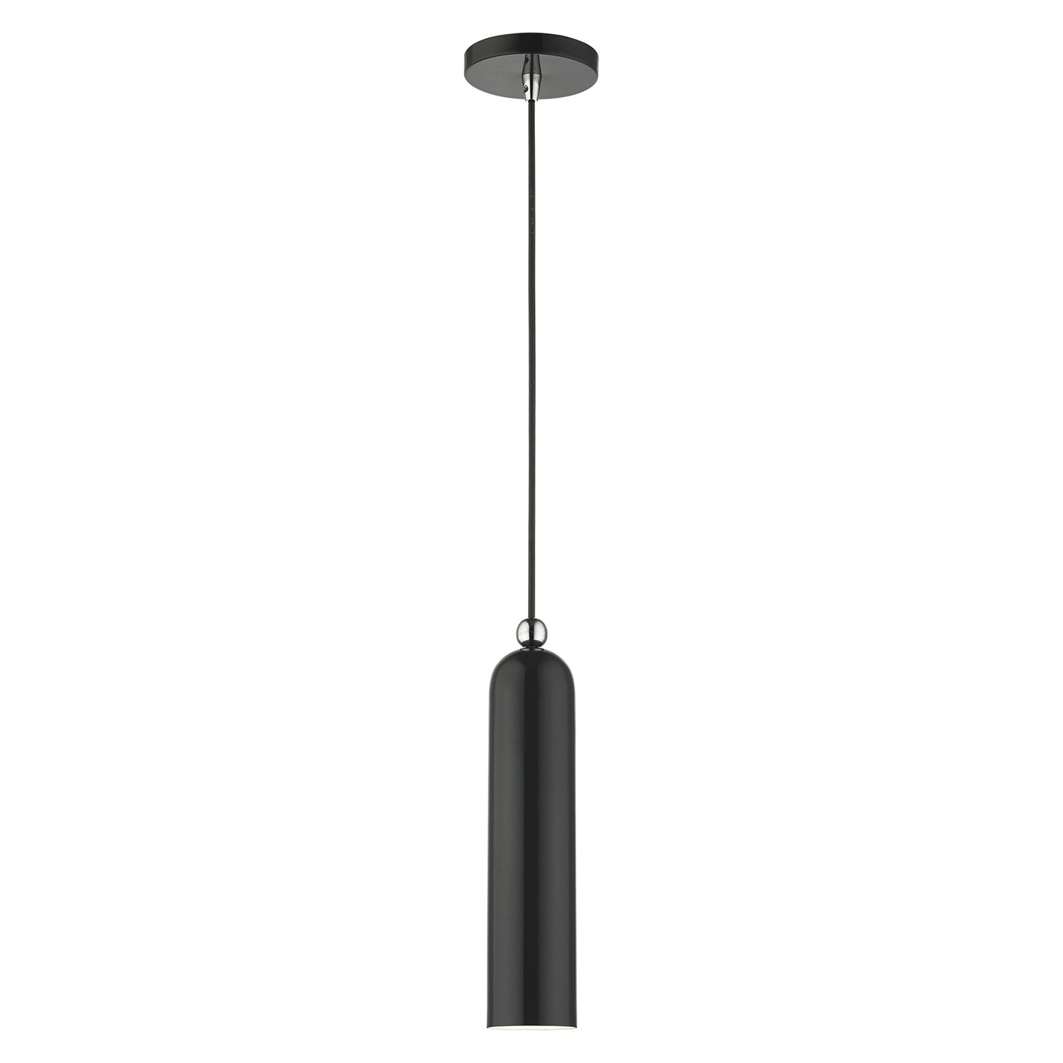 1 Light Shiny Black Pendant by Livex Lighting