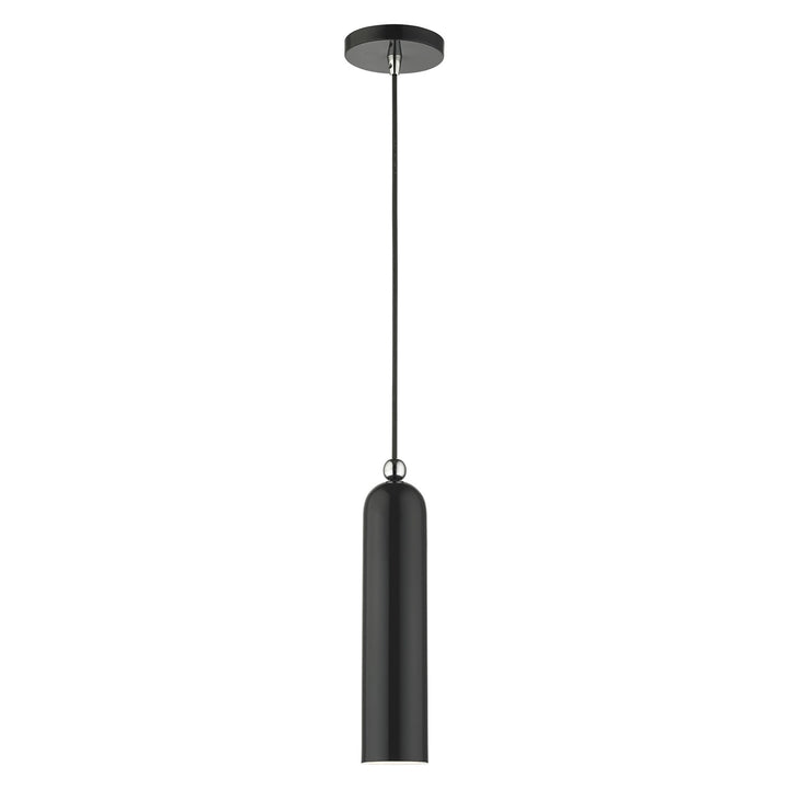 1 Light Shiny Black Pendant by Livex Lighting