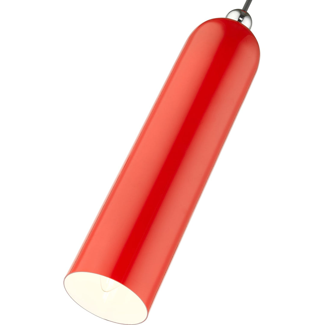 1 Light Shiny Red Pendant