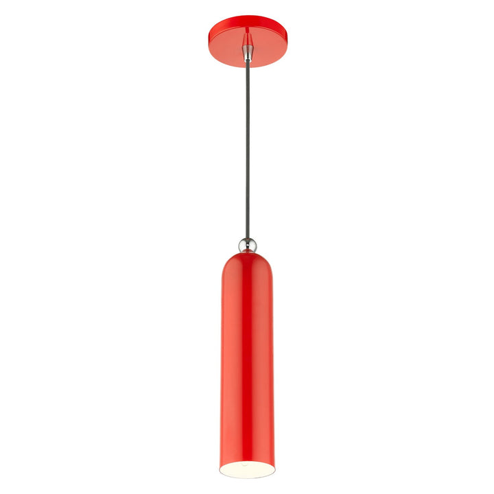 1 Light Shiny Red Pendant