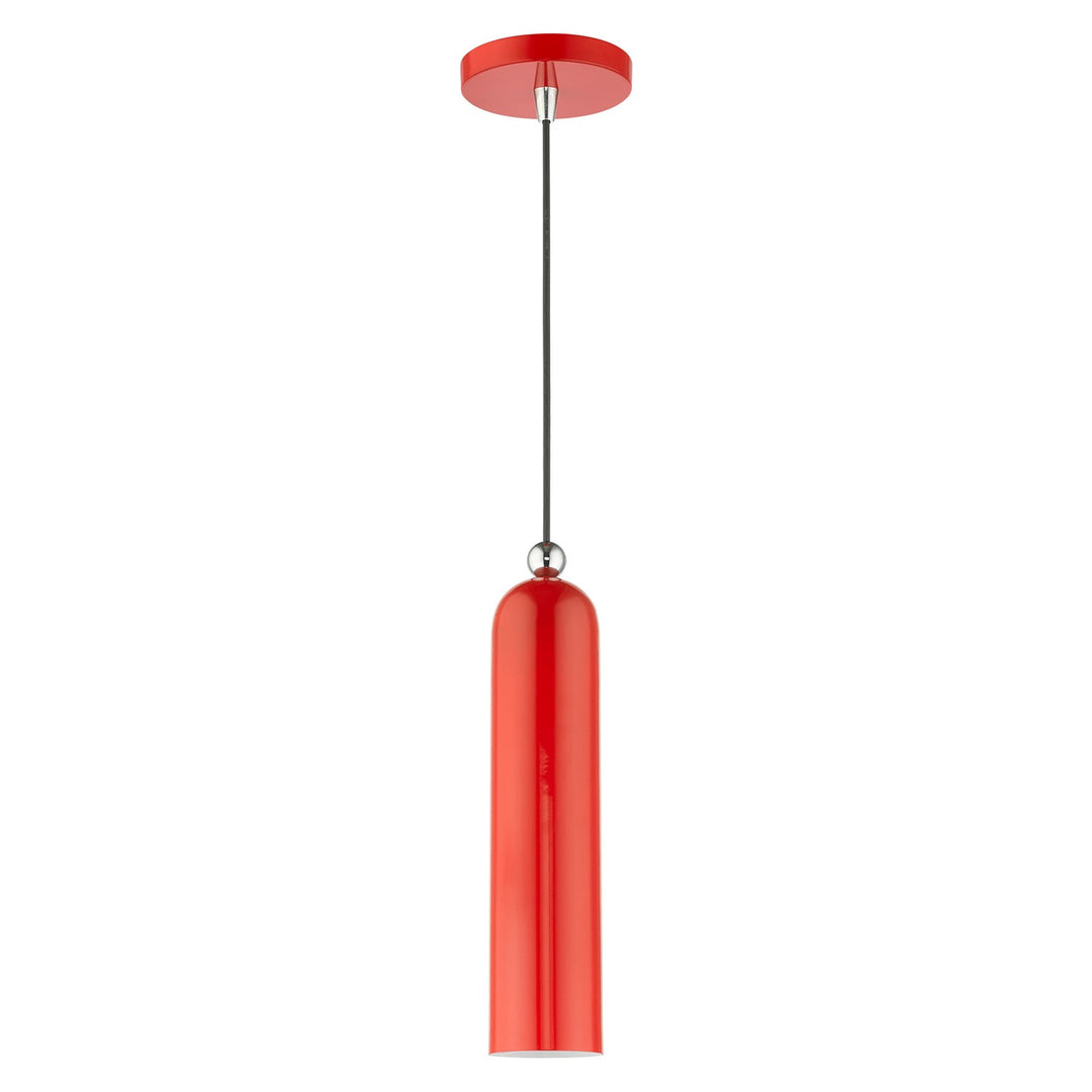 1 Light Shiny Red Pendant
