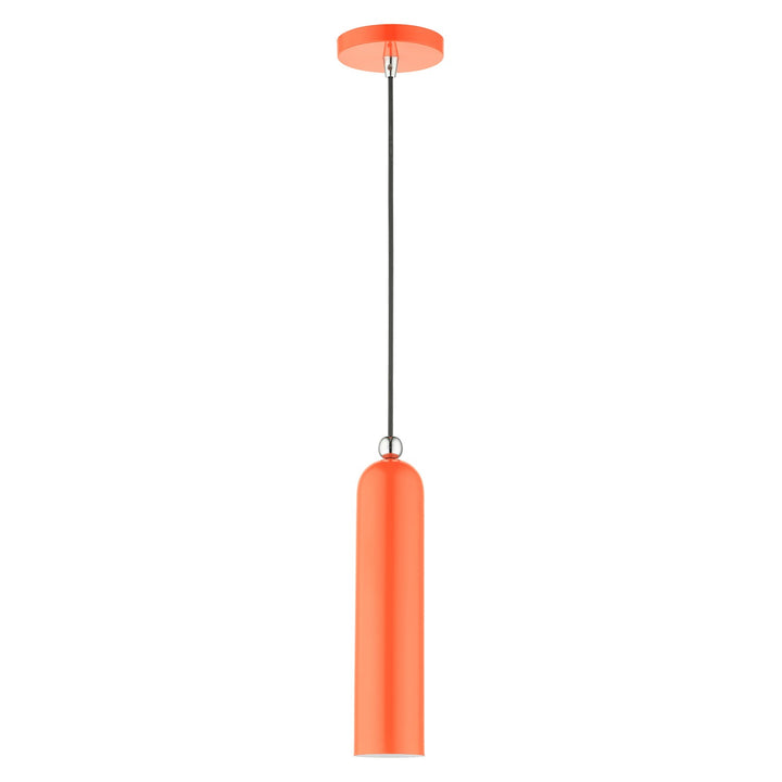 1 Light Shiny Orange Pendant