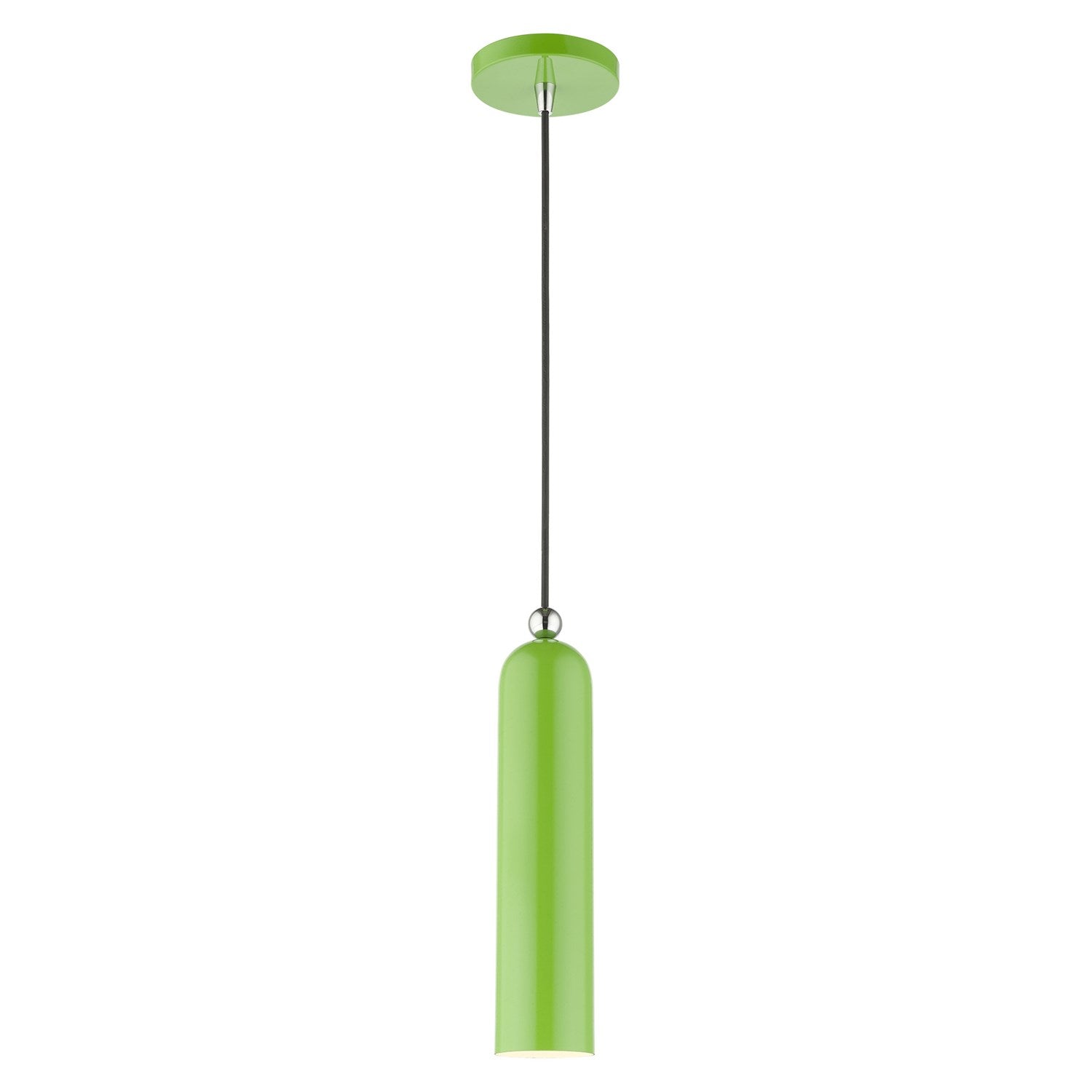 1 Light Shiny Apple Green Pendant by Livex Lighting