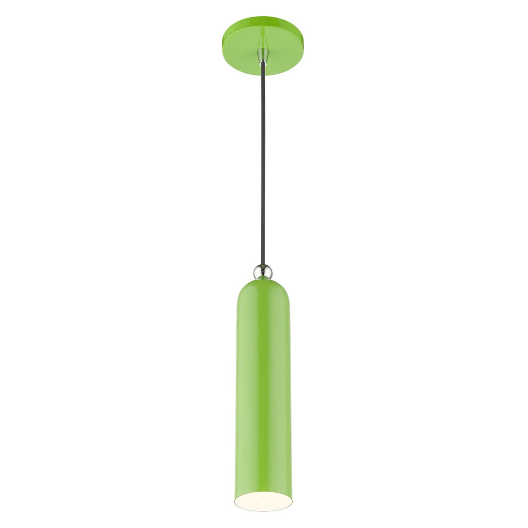 1 Light Shiny Apple Green Pendant