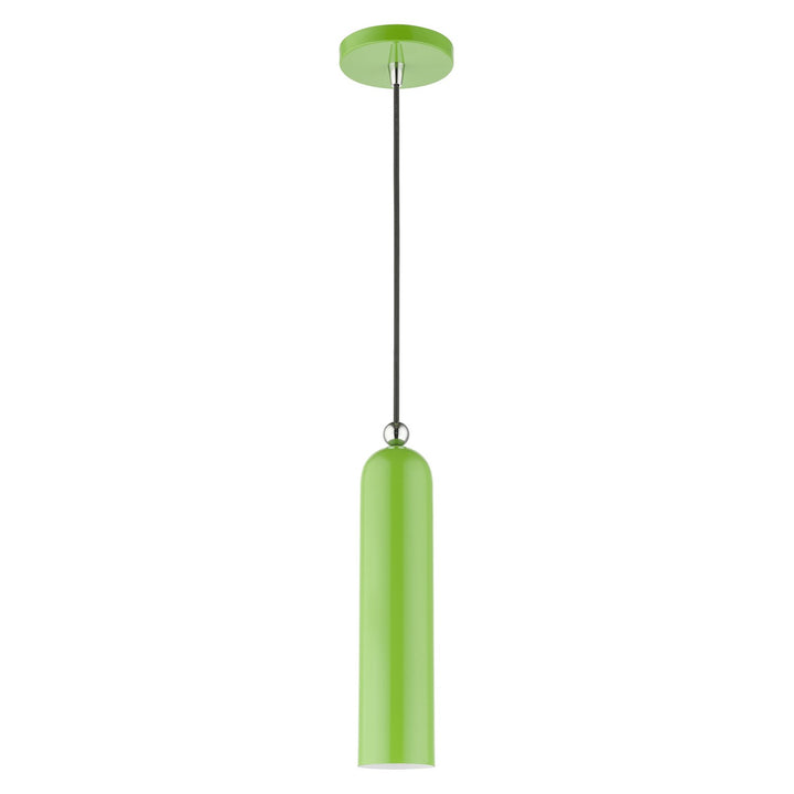1 Light Shiny Apple Green Pendant