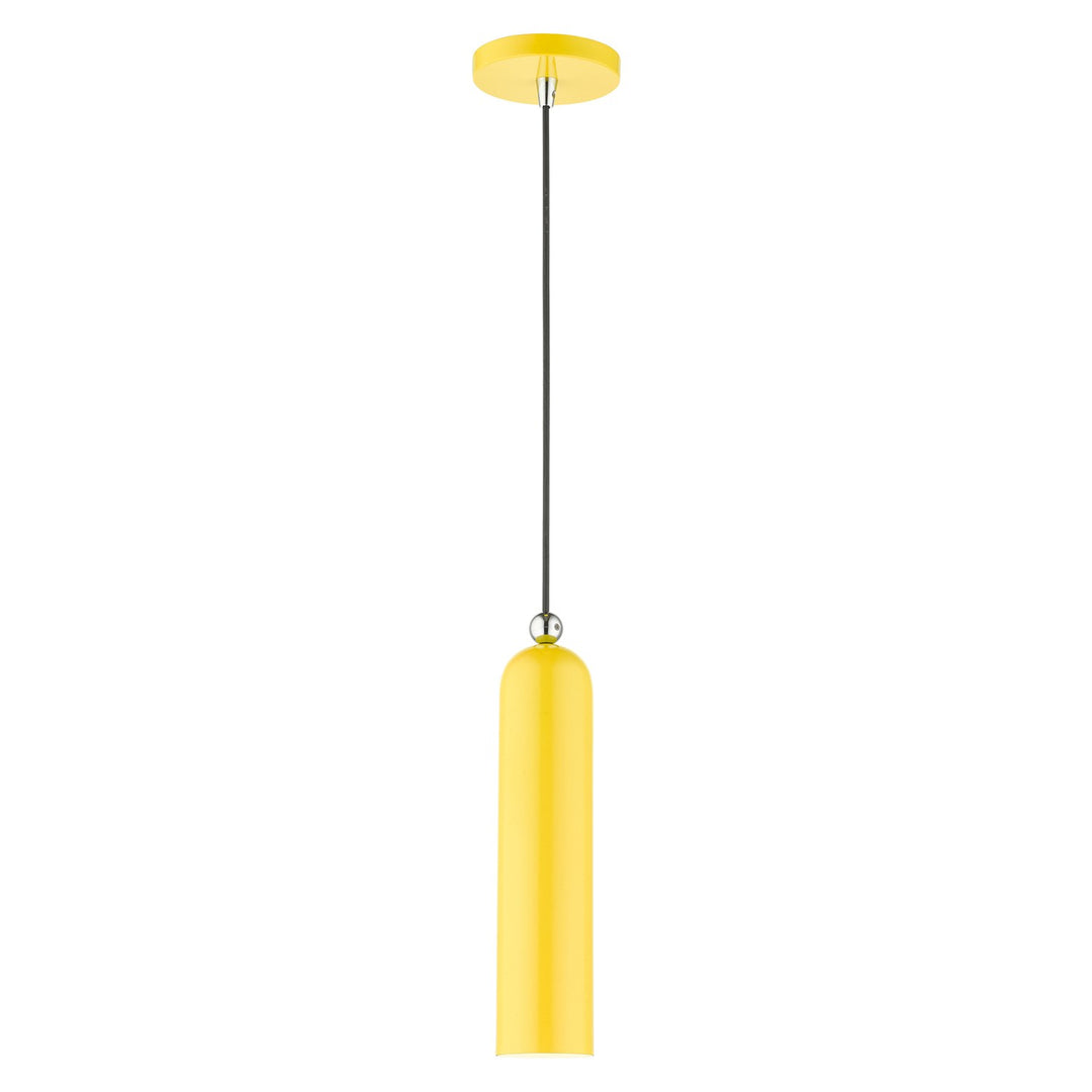 1 Light Shiny Yellow Pendant by Livex Lighting