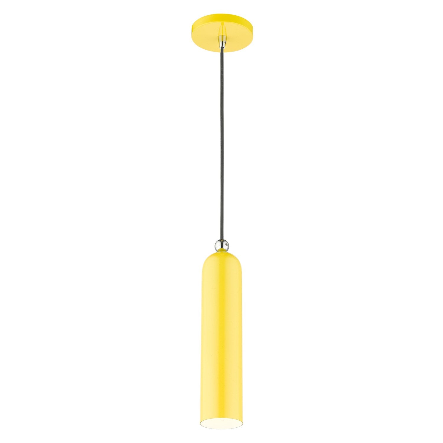 1 Light Shiny Yellow Pendant