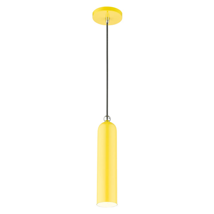 1 Light Shiny Yellow Pendant