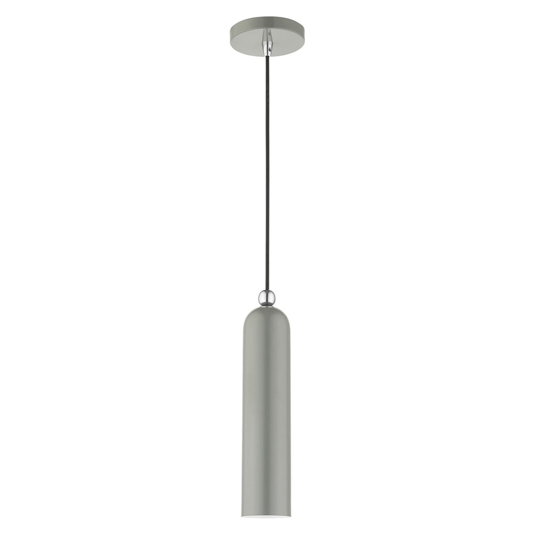 1 Light Shiny Light Gray Pendant
