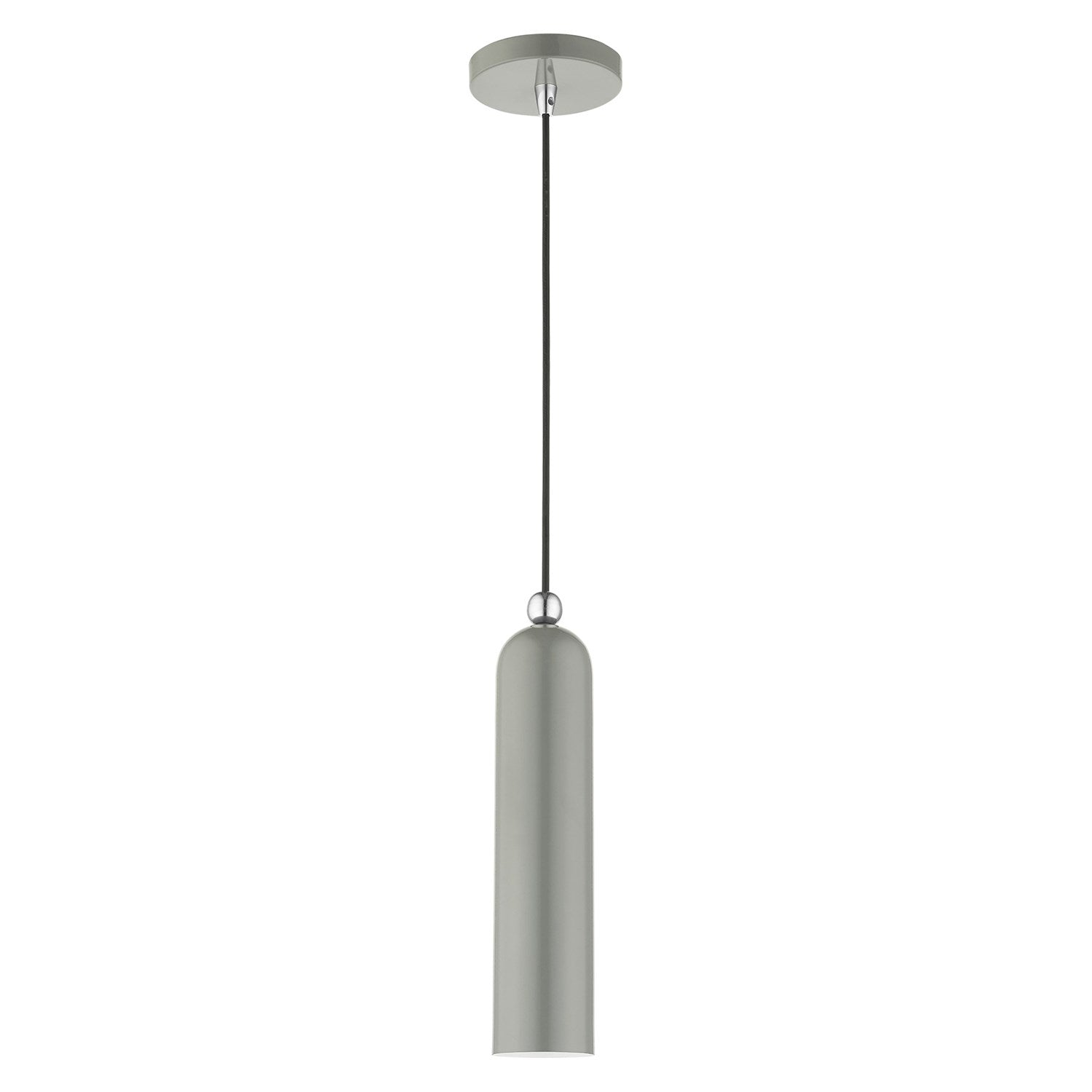 1 Light Shiny Light Gray Pendant