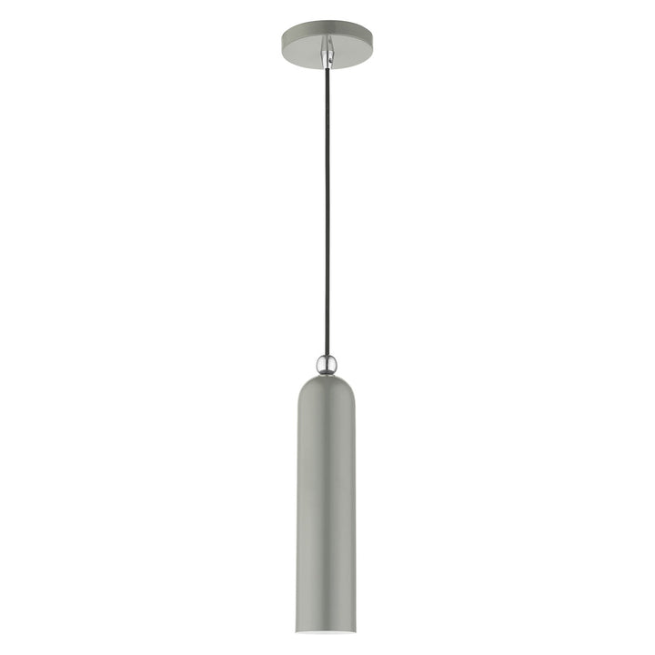 1 Light Shiny Light Gray Pendant