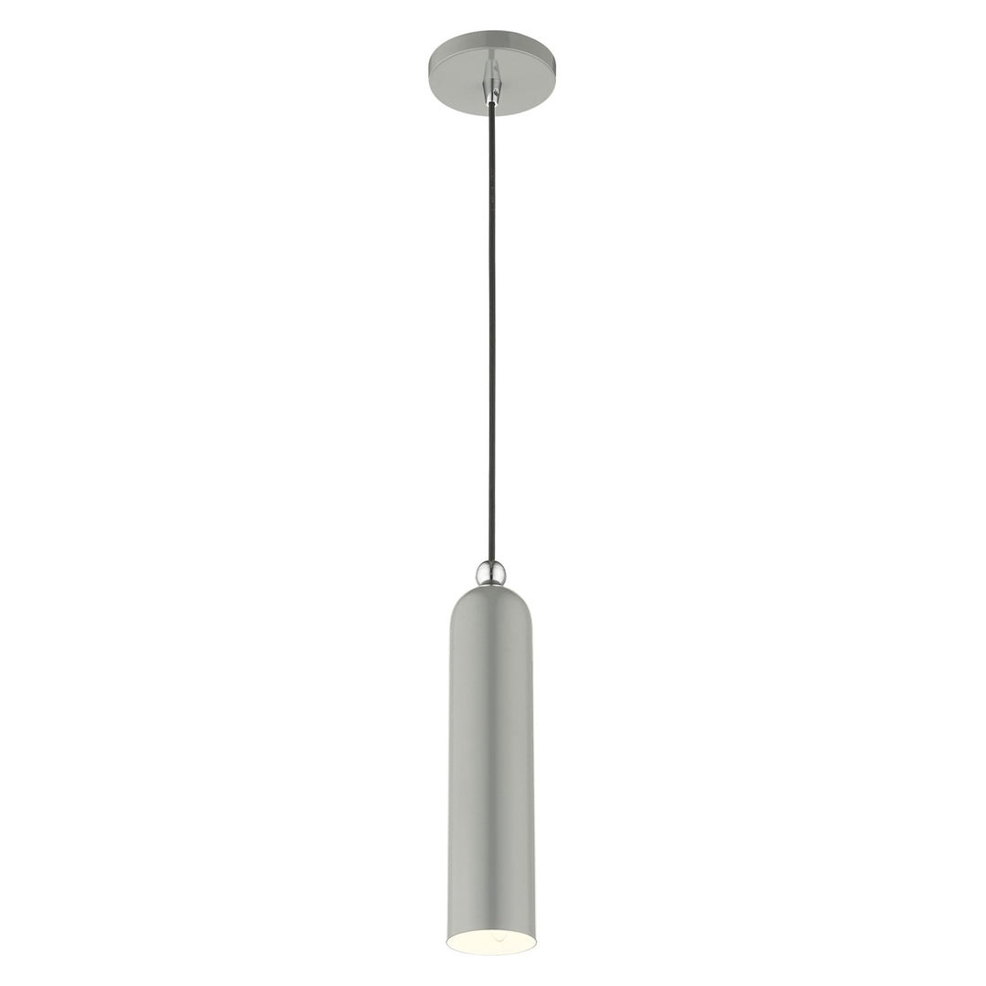 1 Light Shiny Light Gray Pendant