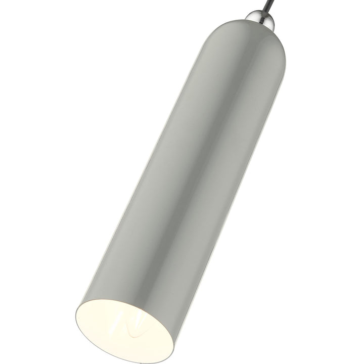 1 Light Shiny Light Gray Pendant
