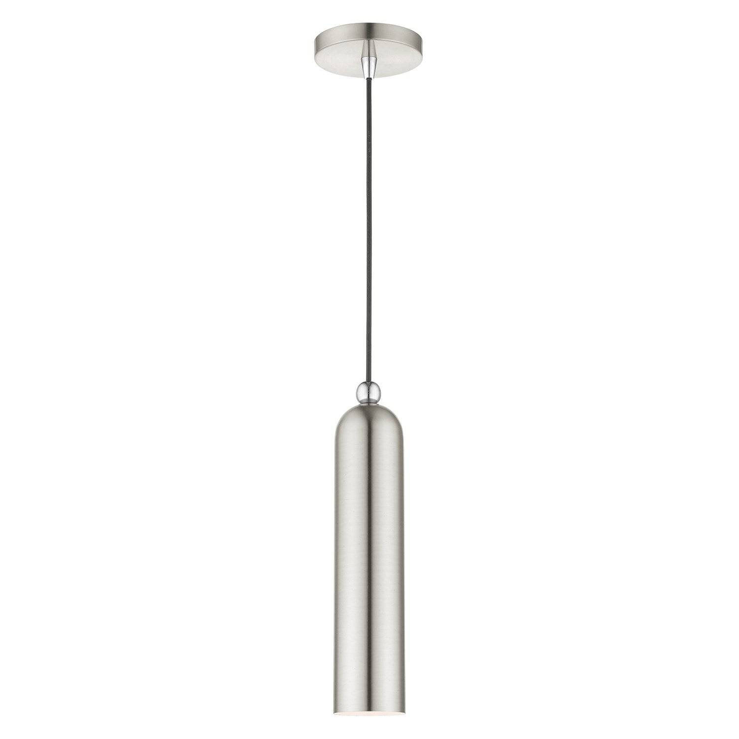 1 Light Brushed Nickel Pendant by Livex Lighting