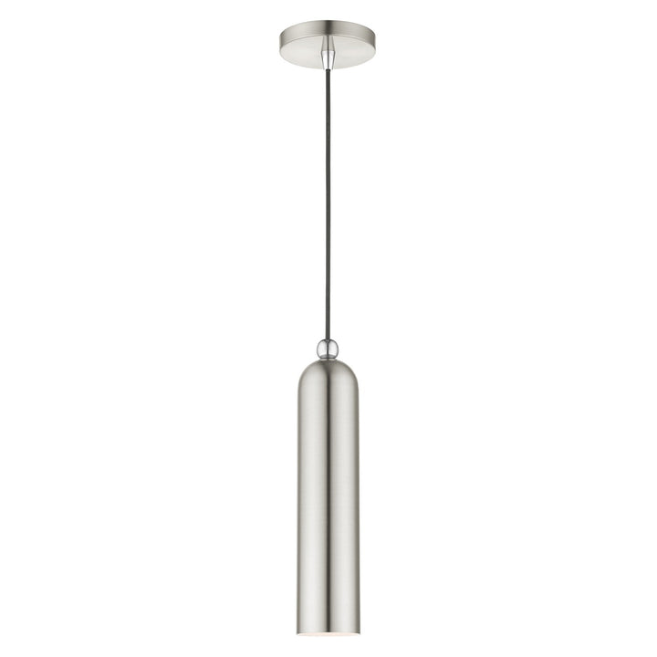 1 Light Brushed Nickel Pendant by Livex Lighting