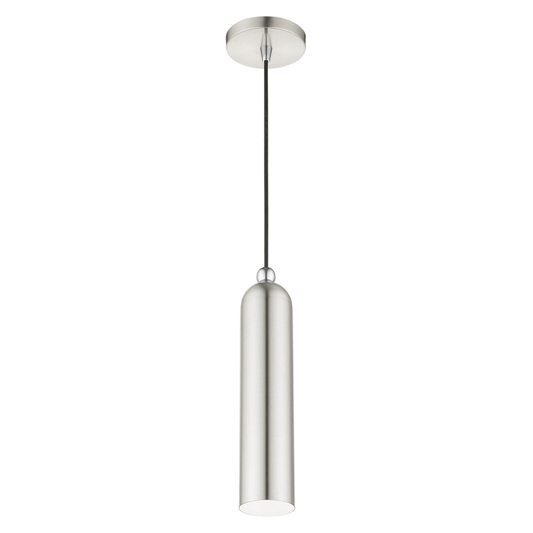 1 Light Brushed Nickel Pendant