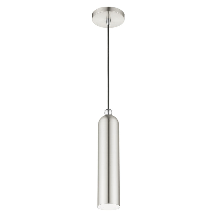 1 Light Brushed Nickel Pendant