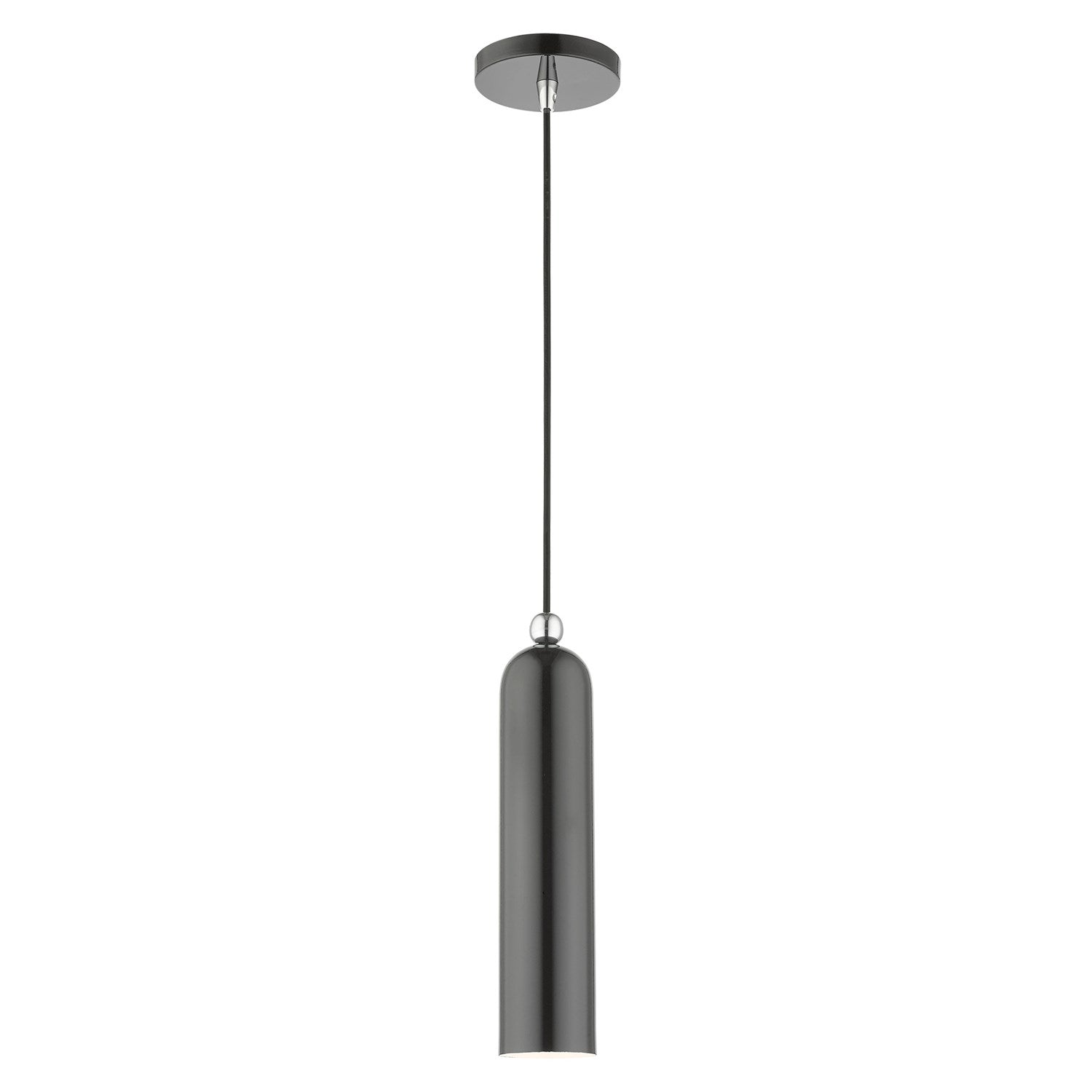 1 Light Shiny Dark Gray Pendant by Livex Lighting