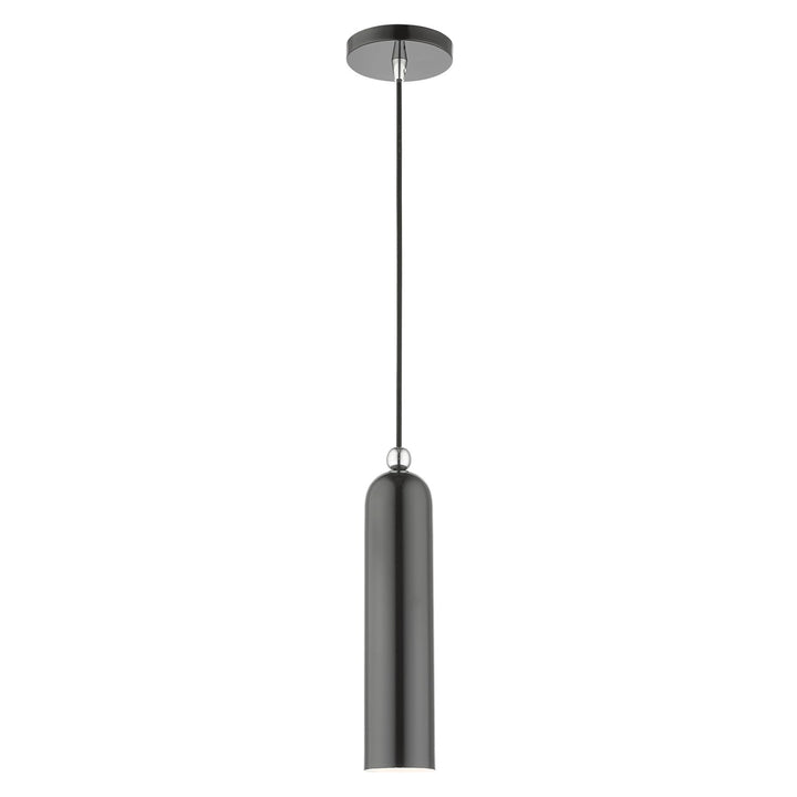 1 Light Shiny Dark Gray Pendant by Livex Lighting