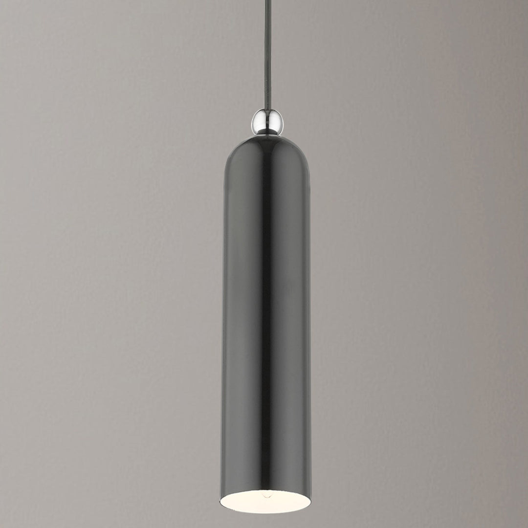 1 Light Shiny Dark Gray Pendant