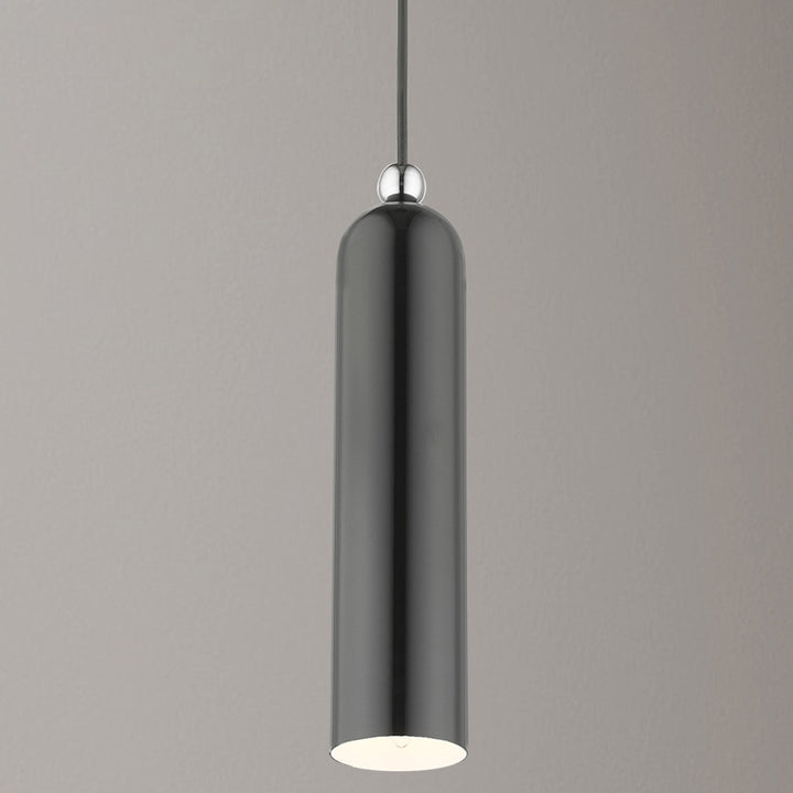 1 Light Shiny Dark Gray Pendant