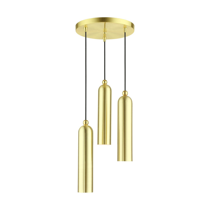3 Light Satin Brass Pendant by Livex Lighting