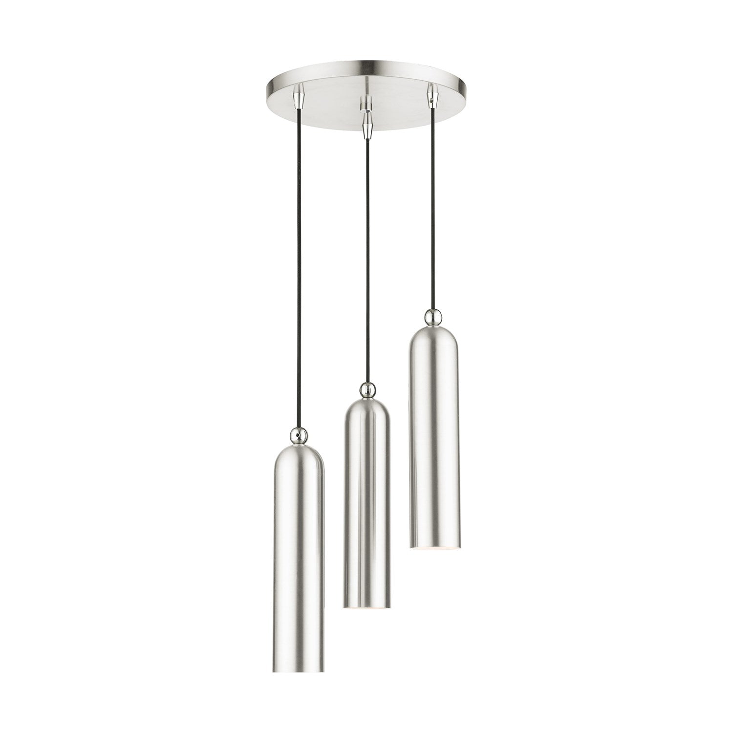 3 Light Brushed Nickel Pendant by Livex Lighting