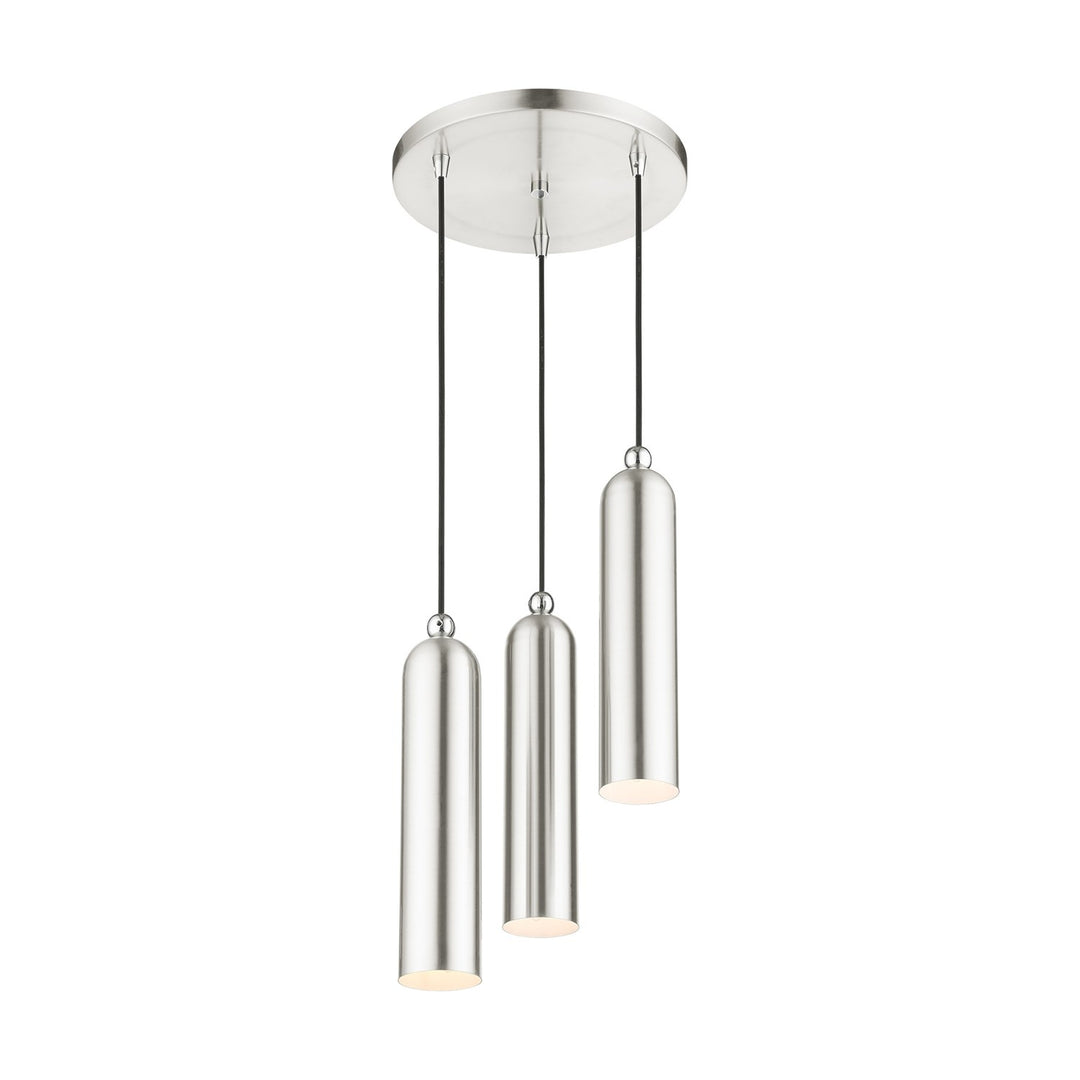 3 Light Brushed Nickel Pendant