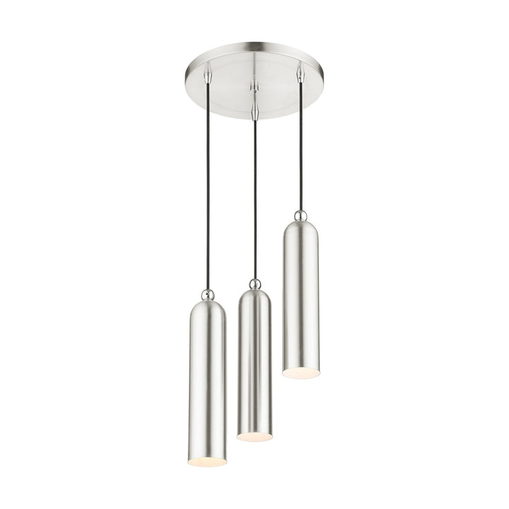 3 Light Brushed Nickel Pendant