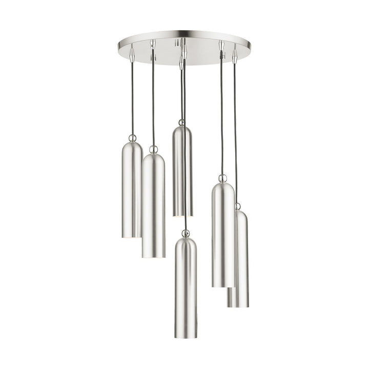 6 Light Brushed Nickel Pendant by Livex Lighting