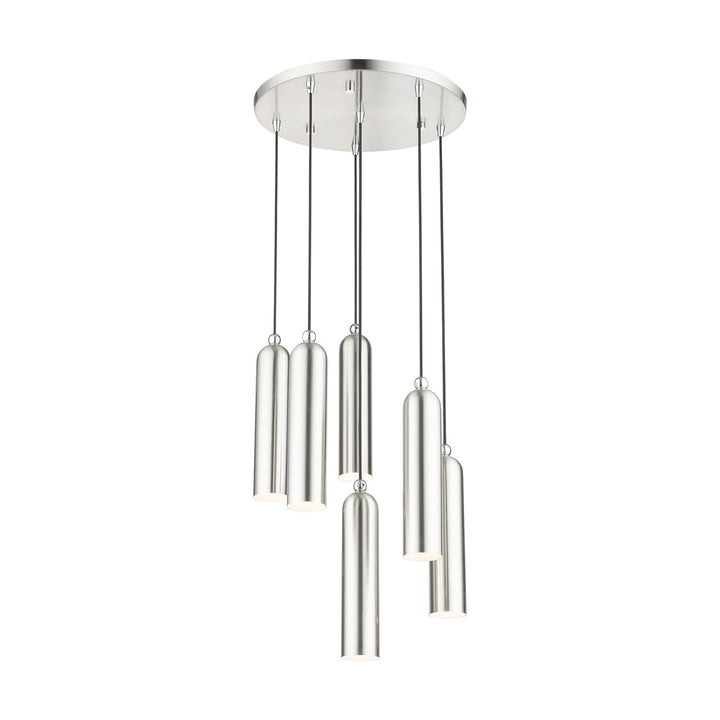 6 Light Brushed Nickel Pendant