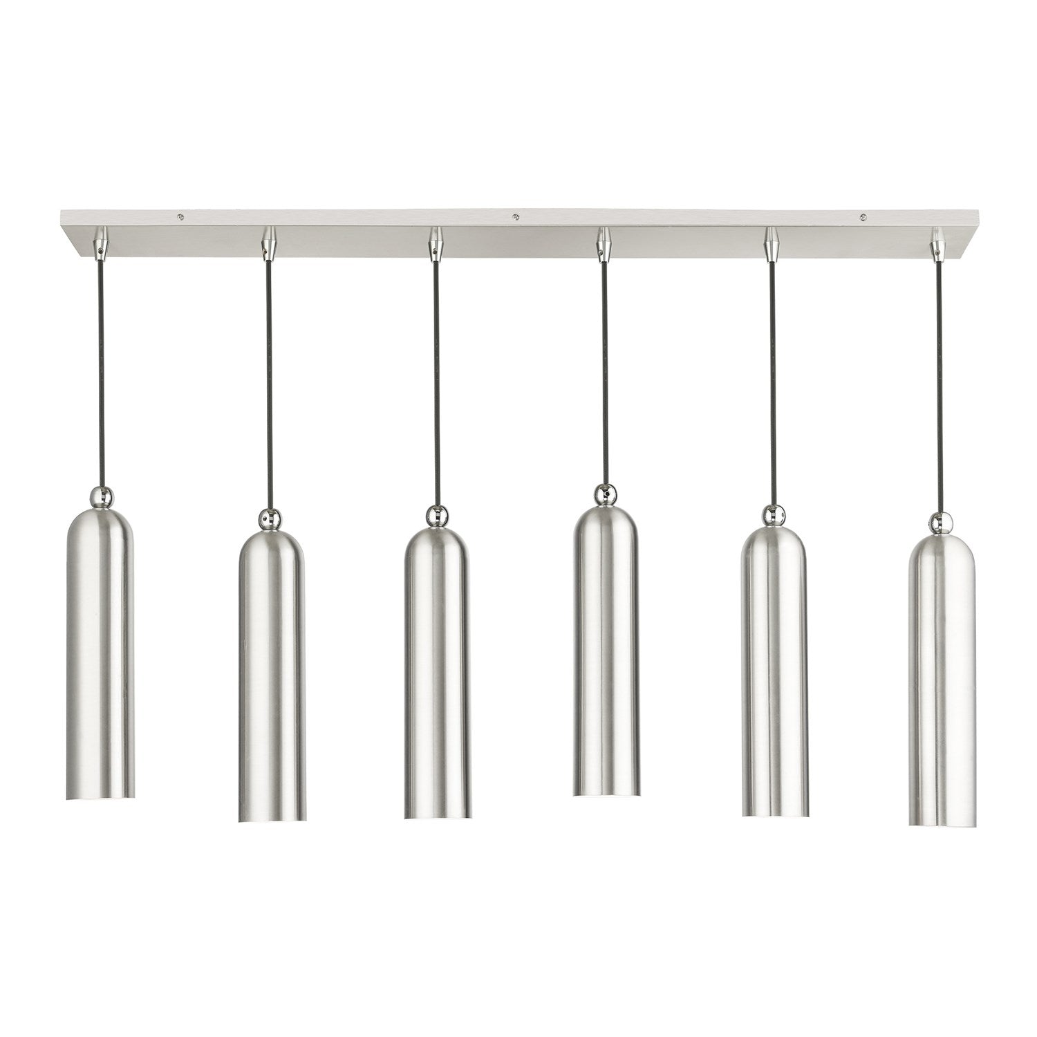 6 Light Brushed Nickel Linear Pendant by Livex Lighting
