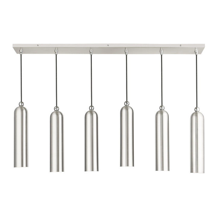 6 Light Brushed Nickel Linear Pendant by Livex Lighting