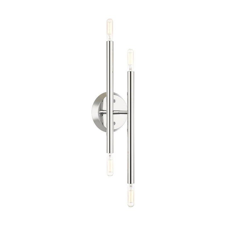 4 Light Polished Chrome Ada Wall Sconce by Livex Lighting