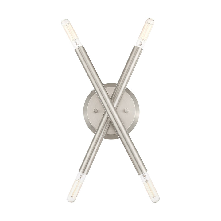 4 Light Brushed Nickel Ada Wall Sconce by Livex Lighting