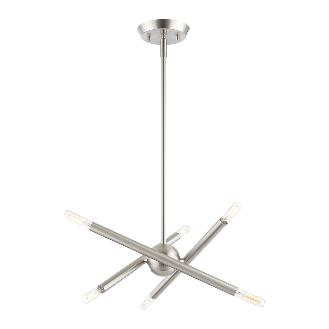 6 Light Brushed Nickel Chandelier