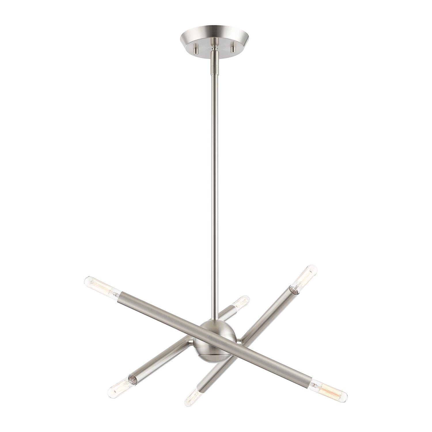6 Light Brushed Nickel Chandelier