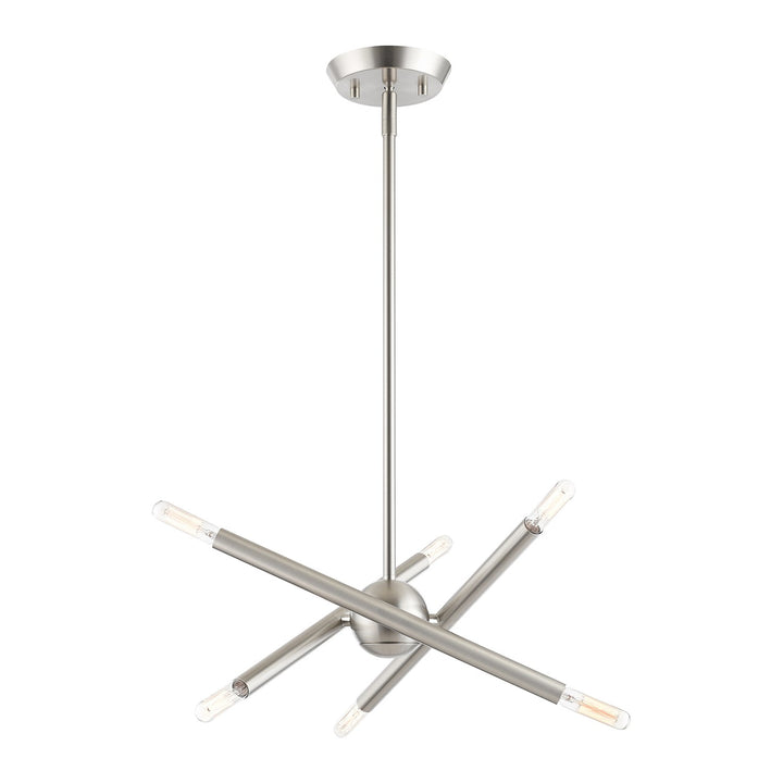 6 Light Brushed Nickel Chandelier