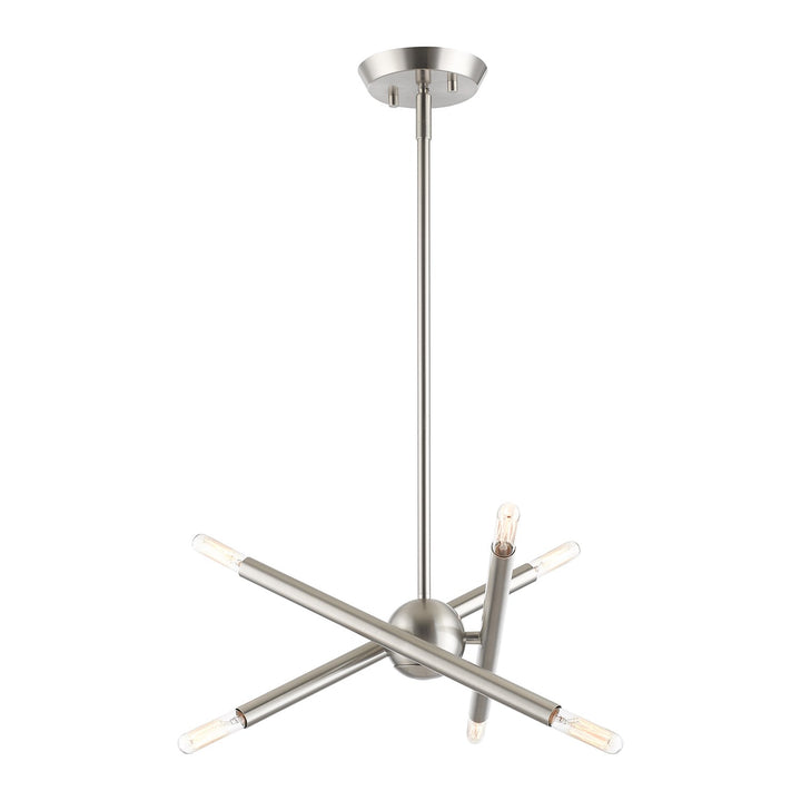 6 Light Brushed Nickel Chandelier