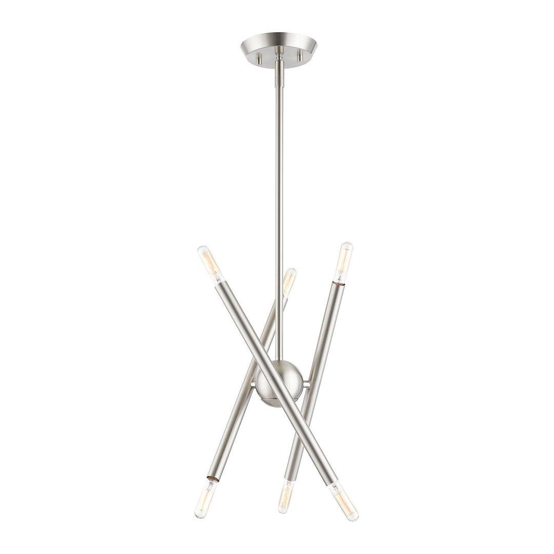 6 Light Brushed Nickel Chandelier