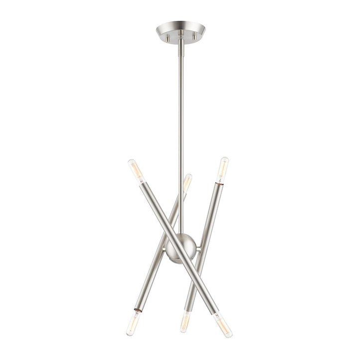 6 Light Brushed Nickel Chandelier