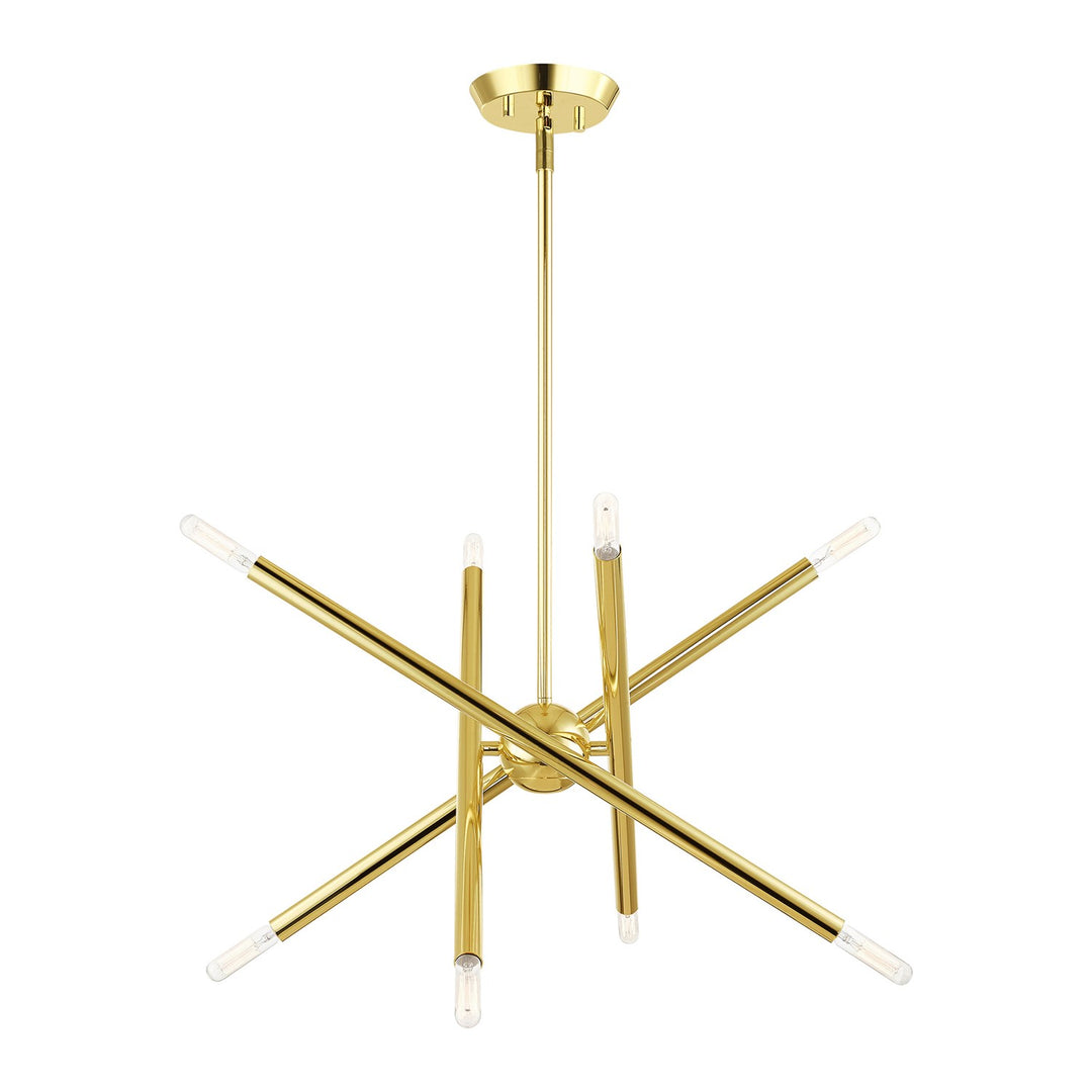 8 Light Polished Brass Chandelier by Livex Lighting