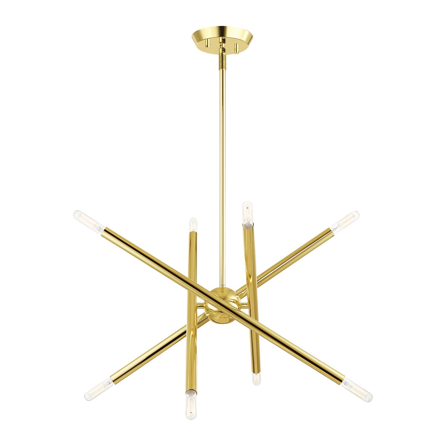 8 Light Polished Brass Chandelier by Livex Lighting