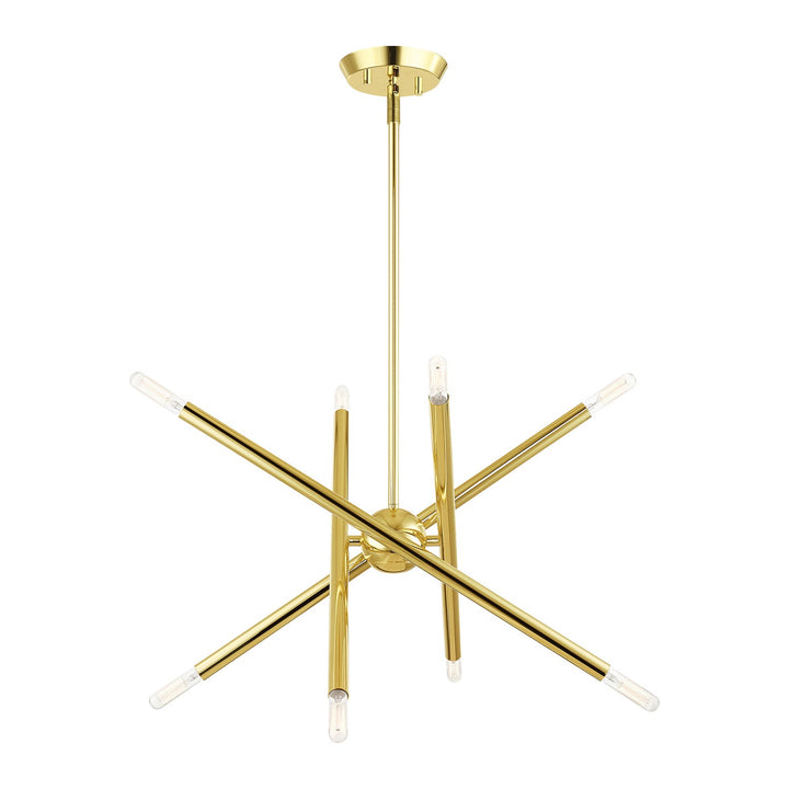 8 Light Polished Brass Chandelier by Livex Lighting