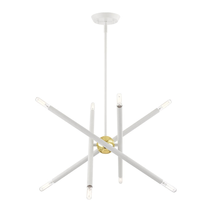 8 Light White Chandelier by Livex Lighting