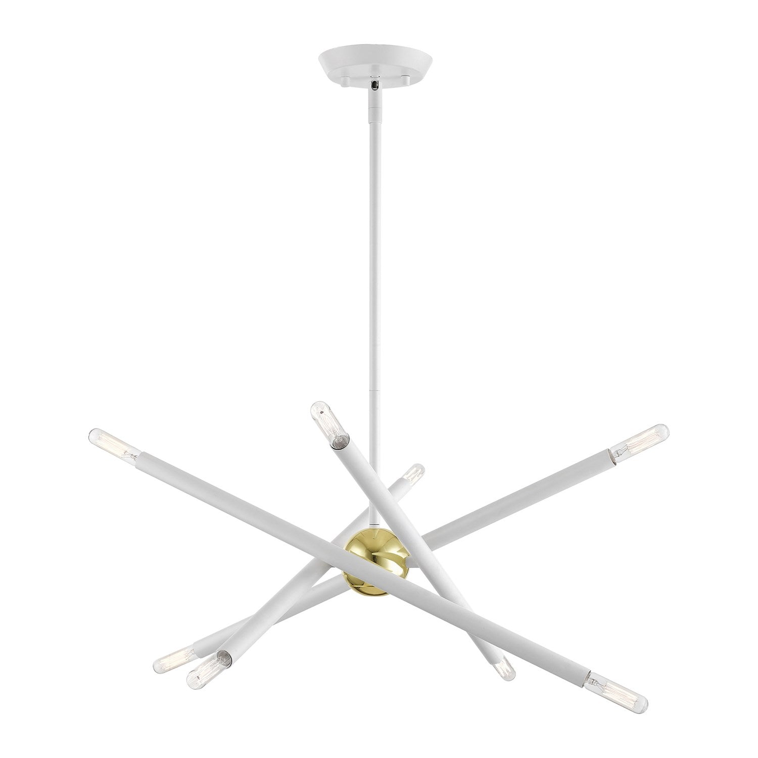 8 Light White Chandelier