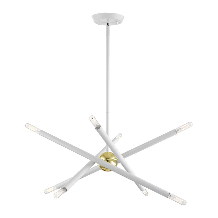 8 Light White Chandelier