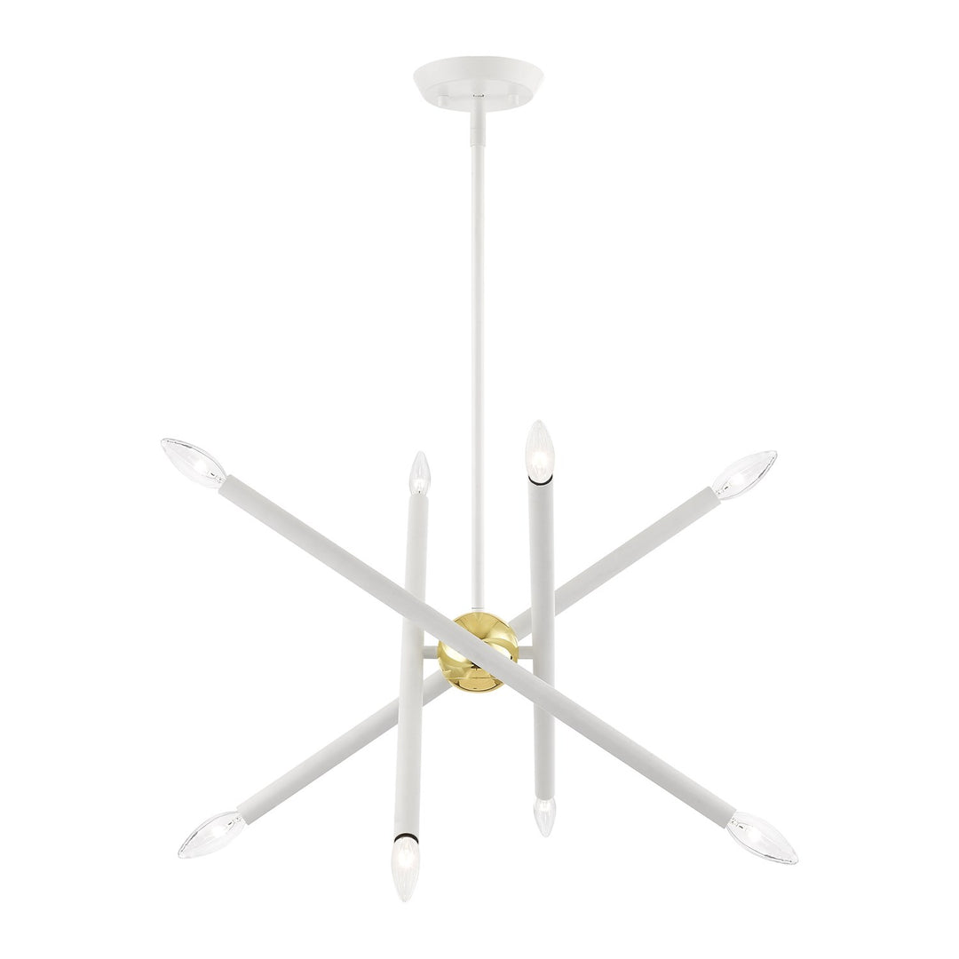 8 Light White Chandelier
