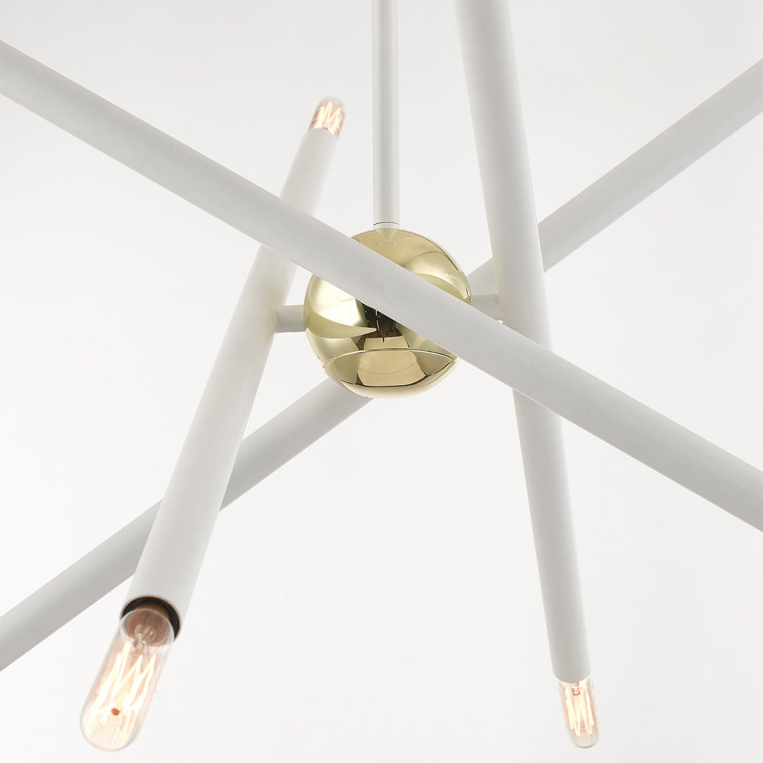 8 Light White Chandelier